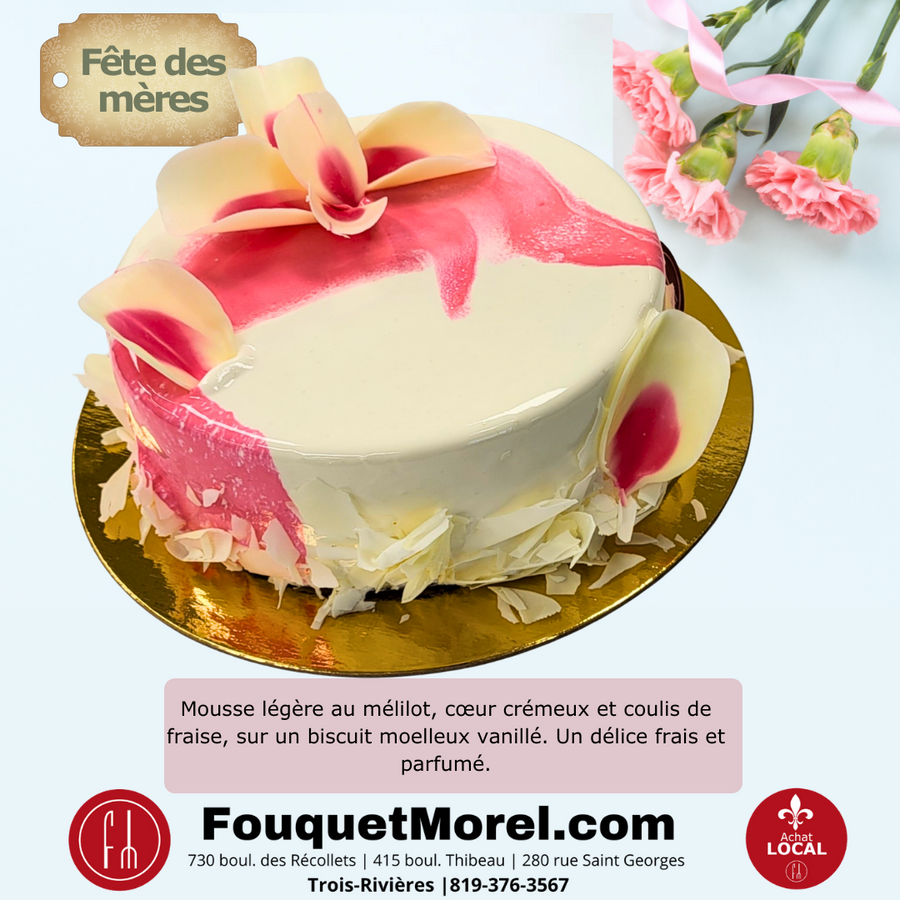 Mousse légère au mélilot et fraise