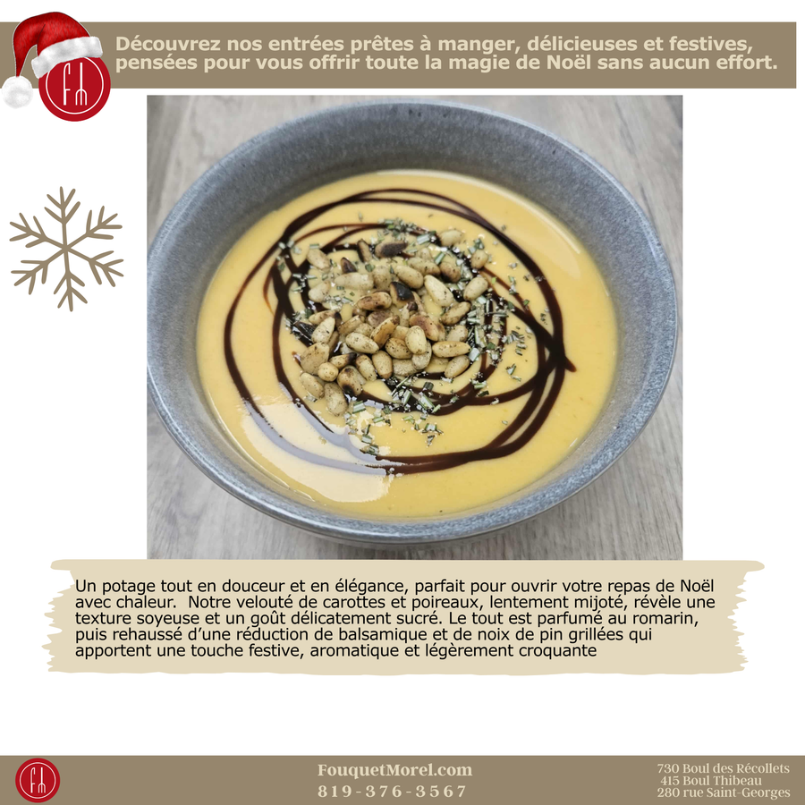 Crème de carottes et poireaux