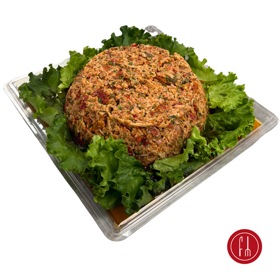 Plateau de chair de crabe